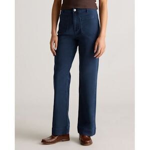 Quince Women French Terry Wide Leg Pants Deep Navy 2